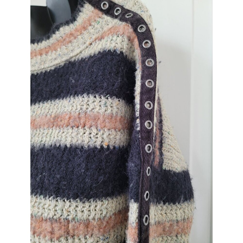Free People Striped Alpaca/Wool Blend Oversized Tunic Sweater Women's SM - Picture 3 of 7